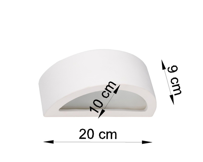 Keramisk vägglampa ATENA 20 vit + 1x LED-lampa E27 3000K varm 7,5W 620lm