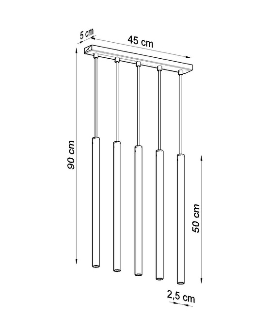 PASTELO 5 taklampor vit + 5x LED-lampor G9 4000K kall 4,5W 530lm