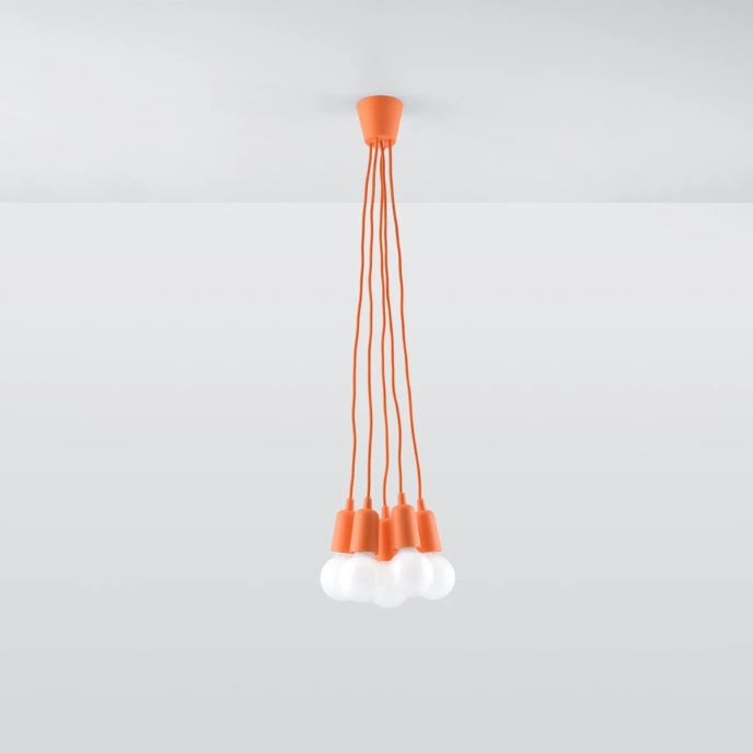 Pendel lampa DIEGO 5 orange