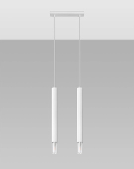 WEZYR 2 taklampor vit + 2x LED-lampa G9 4000K kall 4,5W 530lm