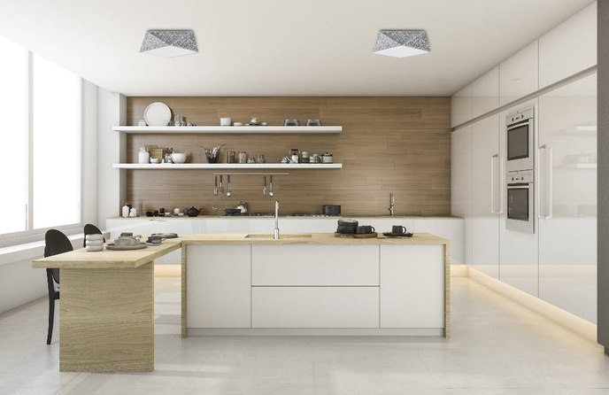 Plafond HEXA 45 CEKIN + 3x LED-lampa E27 4000K Kall 7,5W 650lm