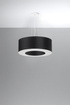 Ljuskrona SATURNO 50 svart + 5x LED-lampa E27 4000K Kall 7,5W 650lm