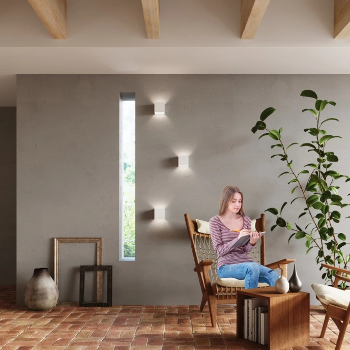 Vägglampa LUCA vit LED IP54