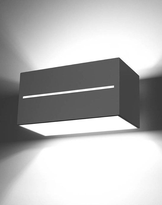 Vägglampa LOBO MAXI grå + 2x LED-lampa G9 4000K Cold 4,5W 530lm