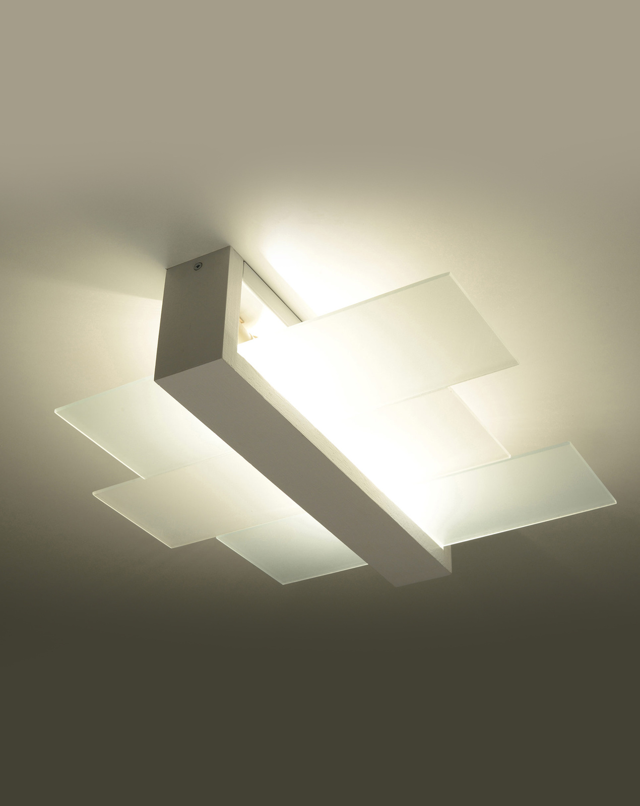 Plafond FENIKS 2 vit + 2x LED-lampa E27 3000K varm 7,5W 620lm