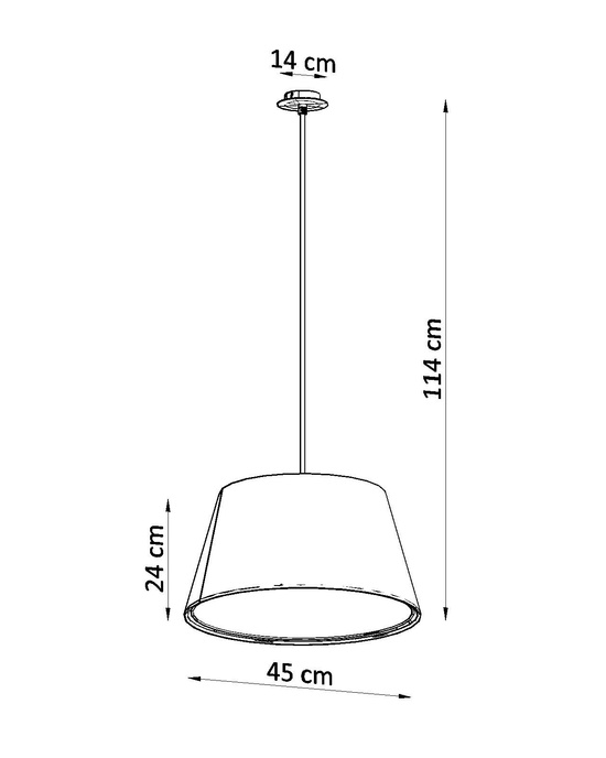 Ljuskrona CONO 45 vit + 3x LED-lampa E27 3000K varm 7,5W 620lm