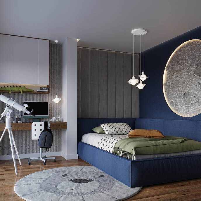 Pendellampa HYPERION 1 vit + 1x LED-lampa G9 3000K varm 4,5W 450lm