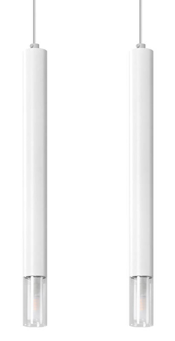 WEZYR 2 taklampor vit + 2x LED-lampa G9 3000K varm 4,5W 510lm