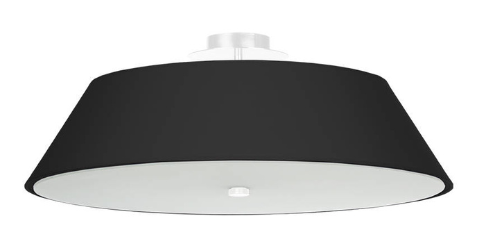 Plafond VEGA 60 svart + 5x LED-lampa E27 3000K varm 7,5W 620lm