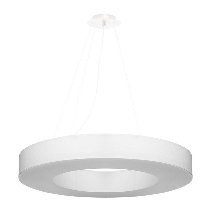 Ljuskrona SATURNO SLIM 70 vit + 6x LED-lampa E27 3000K varm 7,5W 620lm
