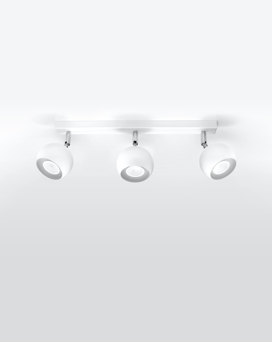 Plafond OCULARE 3 vit + 3x LED-lampa GU-10 4000K Kall 7W 630lm