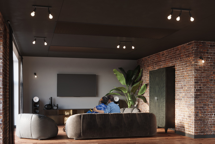 Plafond FORNES 3 svart + 3x LED-lampa E27 3000K varm 7,5W 620lm