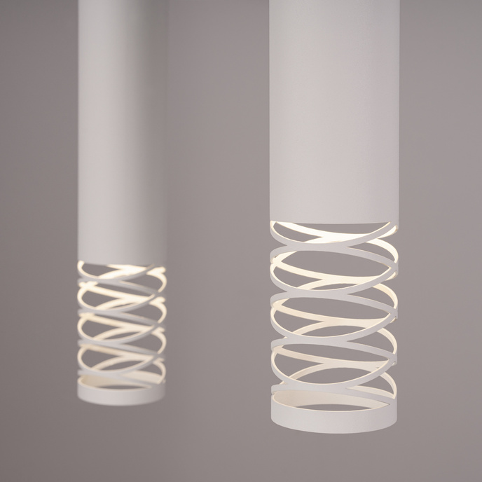 LAMI 3L taklampa vit + 3X LED-lampa GU-10 3000K varm 7W 510lm