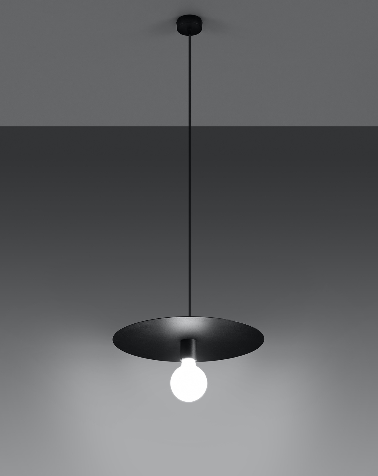 FLAVIO taklampa svart + 1x LED-lampa E27 4000K Cold 7,5W 650lm