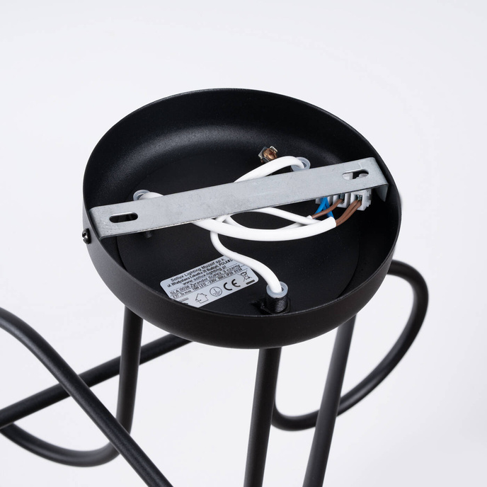 Ljuskrona SUPEŁ 3 svart = 3X LED-lampa E27 3000K 7W 760lm