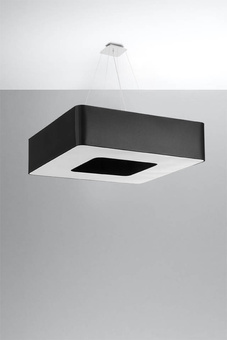 URANO 80 ljuskrona svart + 8x LED-lampa E27 3000K varm 7,5W 620lm