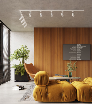 Taklampa, 9 spotlights, 3-fas strömskenor, TORN 85,5W LED 3000K