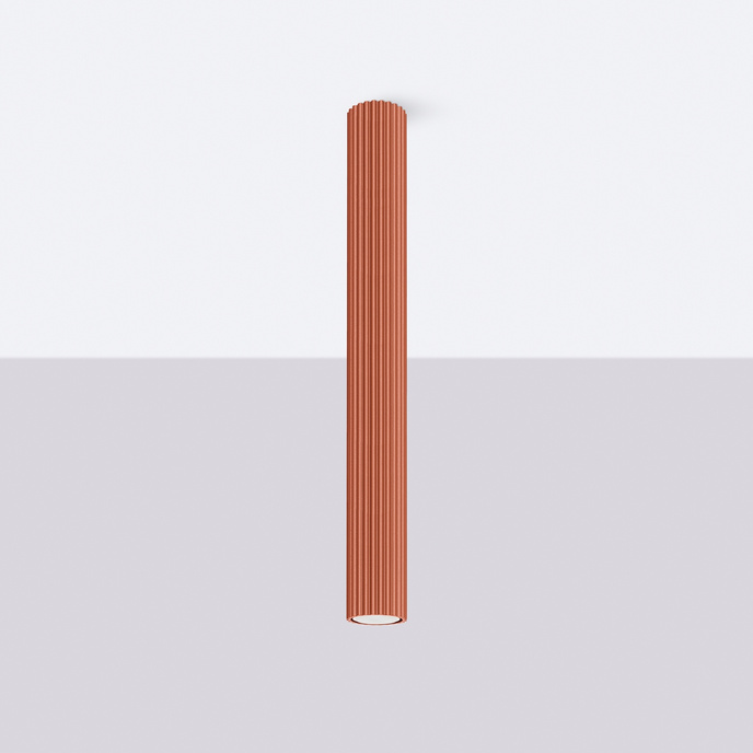 Plafond KARBON 60 ockraröd + 1x LED-lampa GU-10 4000K Kall 7W 530lm