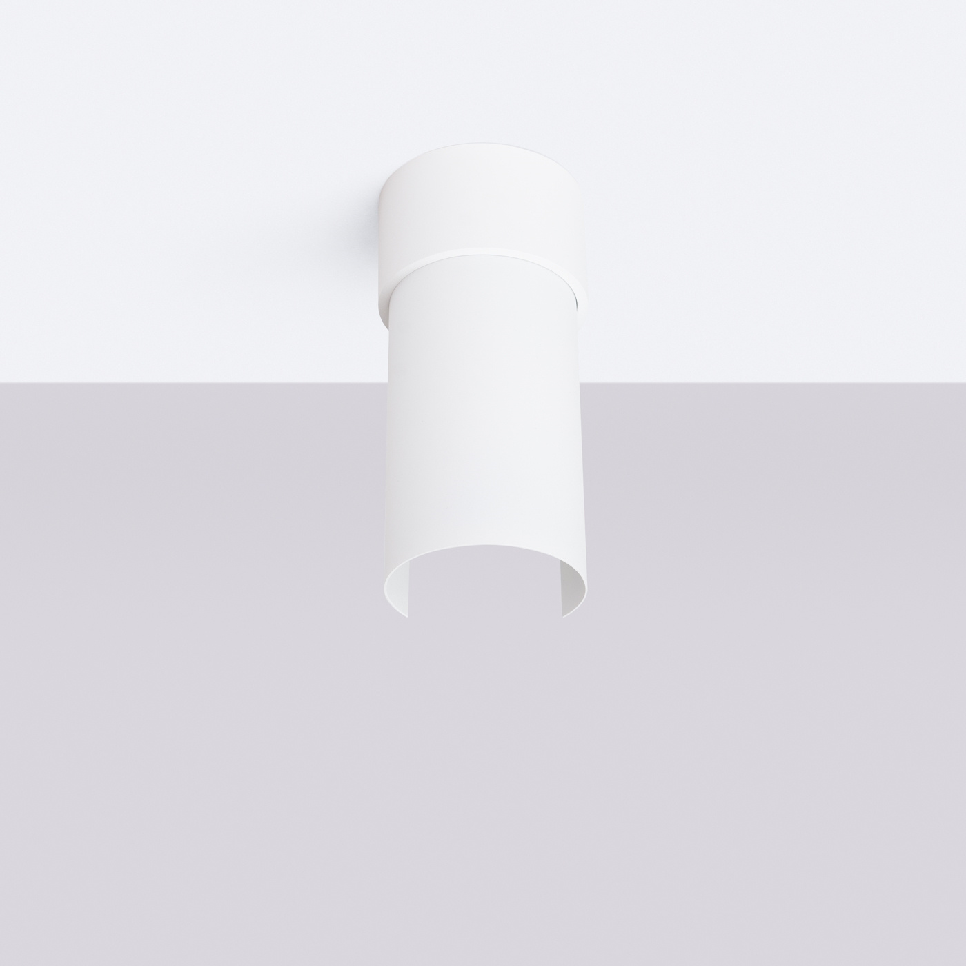 Plafond FLASH vit + 1x LED-lampa E27 4000K kall 7,5W 690lm