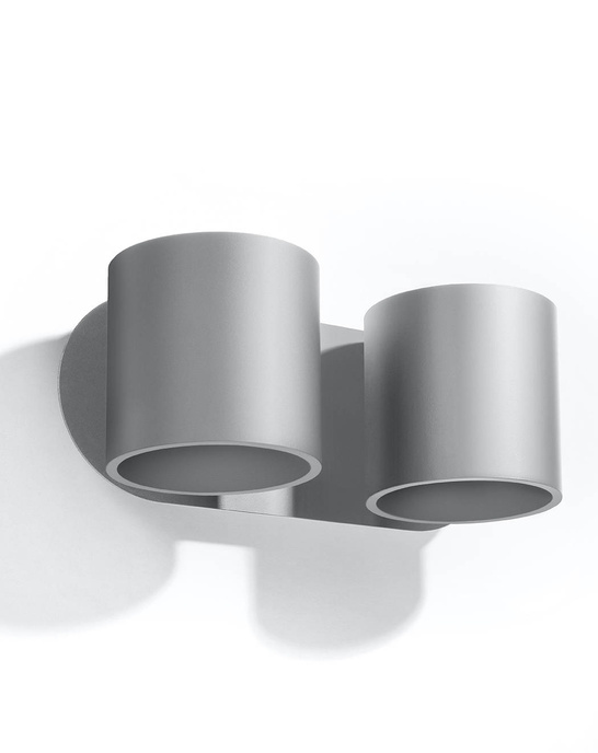 Vägglampa ORBIS 2 grå + 2x LED-lampa G9 3000K varm 4,5W 510lm