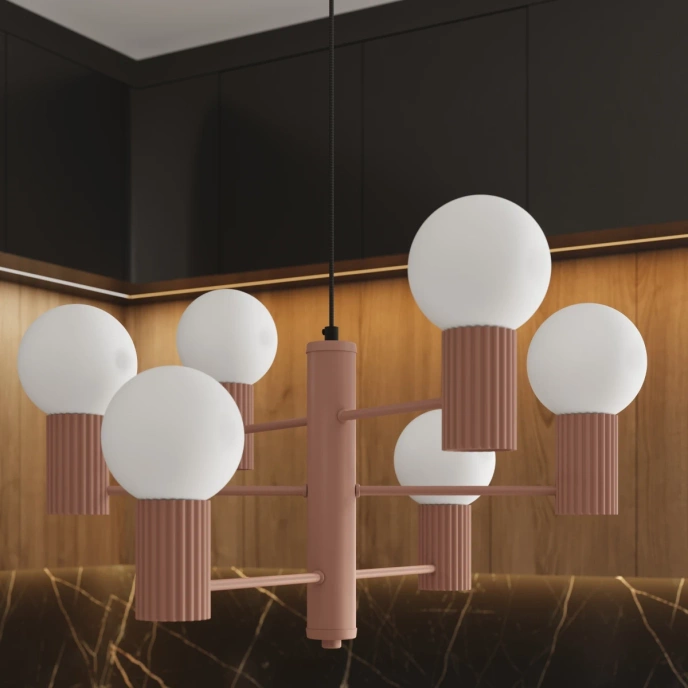 Ljuskrona HALO 6 mokka