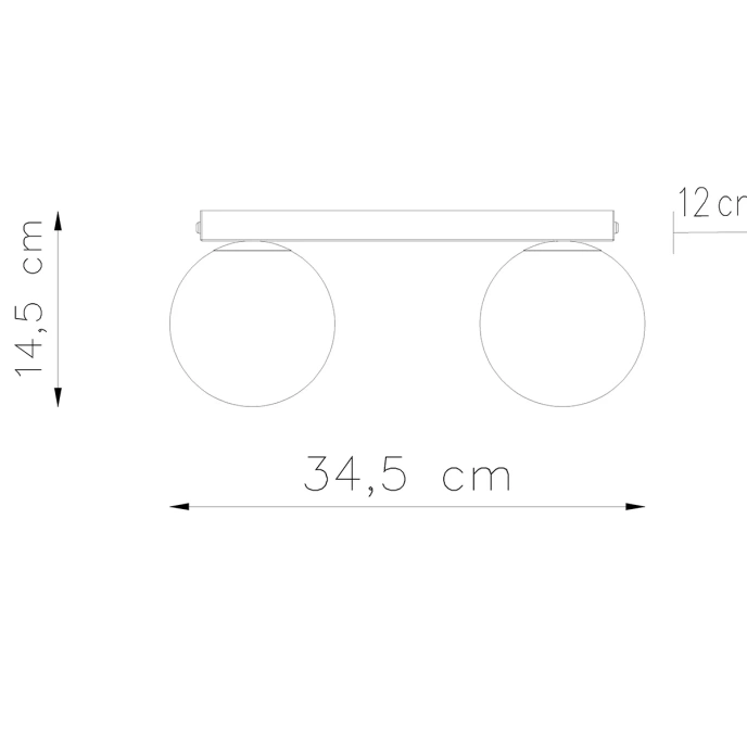 Plafond YOLI 2 svart