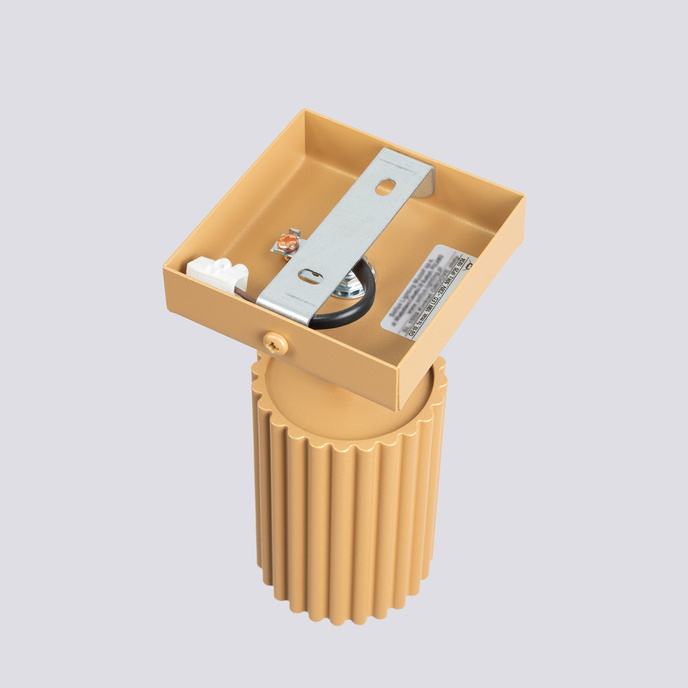 Vägglampa KARBON guld + 1x LED-lampa GU-10 3000K varm 7W 510lm