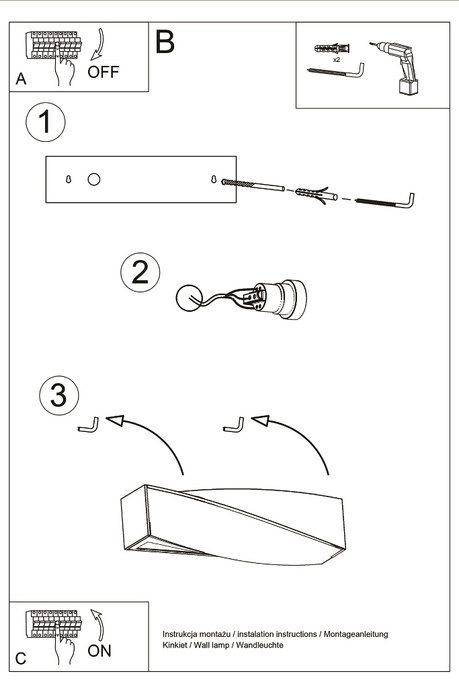 Keramisk vägglampa SIGMA MINI vit + 1x LED-lampa E27 3000K varm 7,5W 620lm