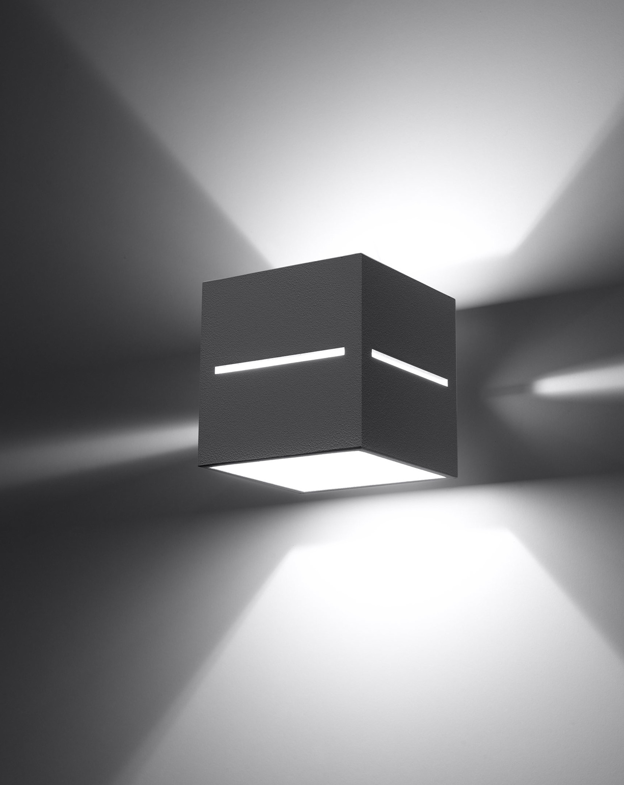 Vägglampa LOBO grå + 1x LED-lampa G9 3000K varm 4,5W 510lm