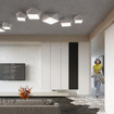 Plafond HEXA 25 WHITE + 1x LED-lampa E27 3000K varm 7,5W 620lm