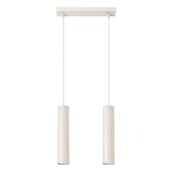 LAGOS 2 taklampa beige + 2x GU-10 4000K LED-lampa kall 7W 530lm