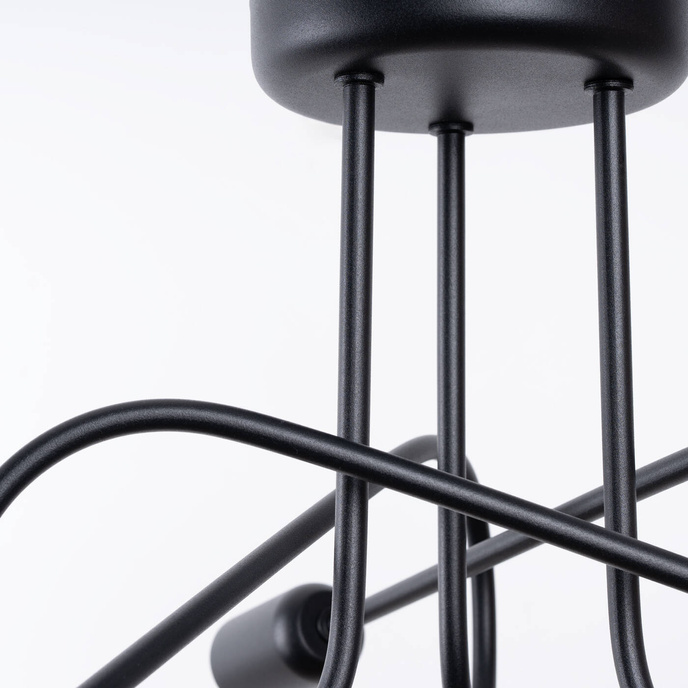 Ljuskrona SUPEŁ 3 svart = 3X LED-lampa E27 3000K 7W 760lm