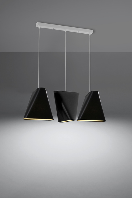 Ljuskrona BLUM 3 svart + 3x LED-lampa E27 3000K varm 7,5W 620lm