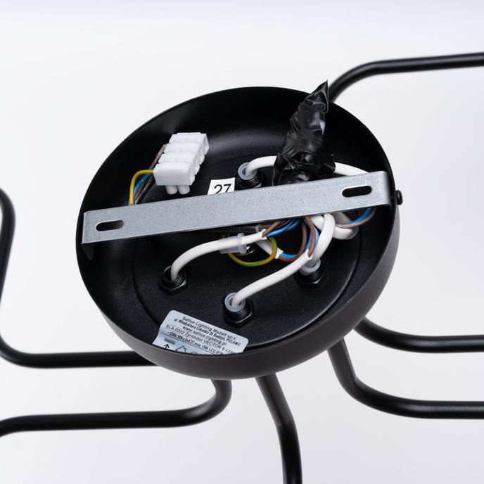 Ljuskrona VECTOR 6 svart + 6X LED-lampa E27 3000K 7W 760lm