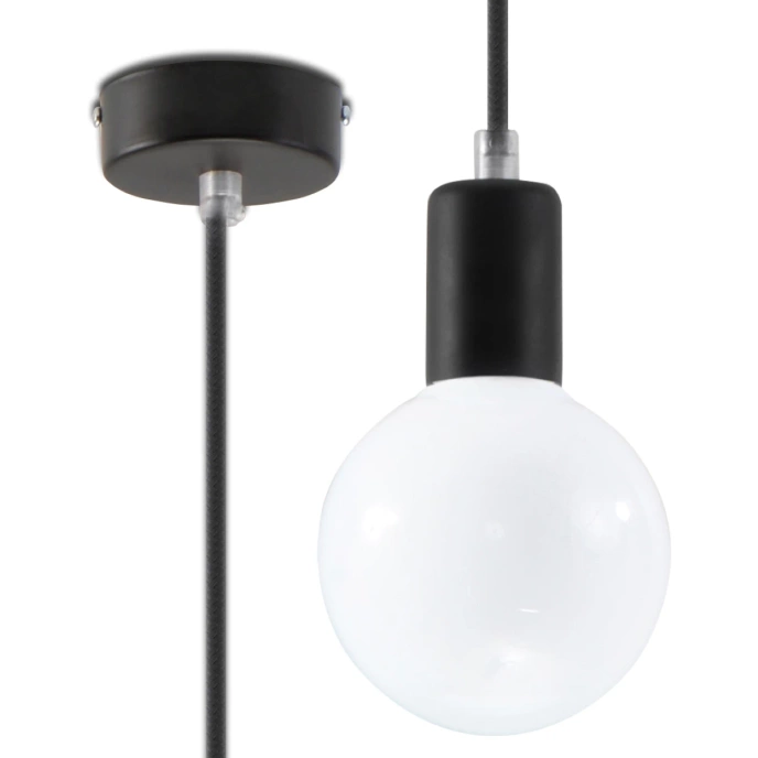 EDISON taklampa svart