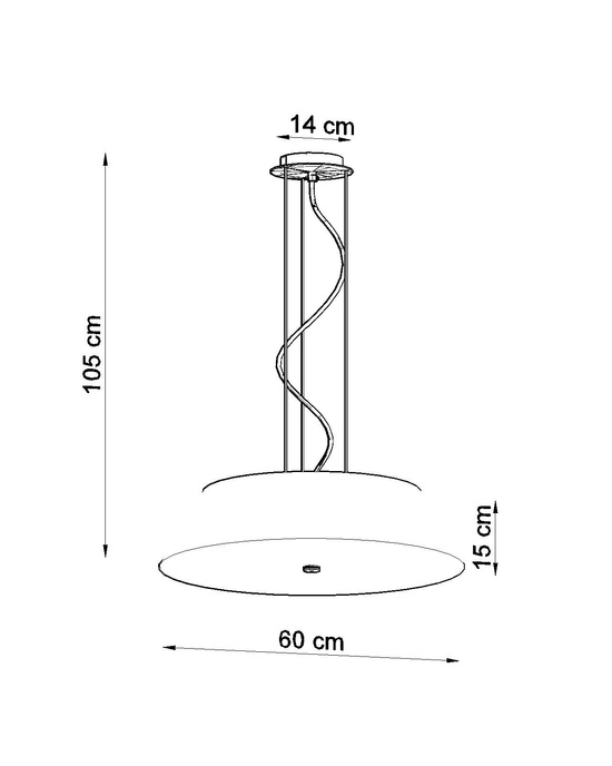 Ljuskrona VEGA 60 vit + 5x LED-lampa E27 4000K Kall 7,5W 650lm