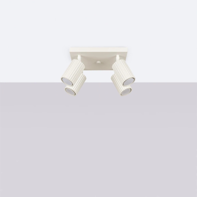 Taklampa KARBON 4 beige