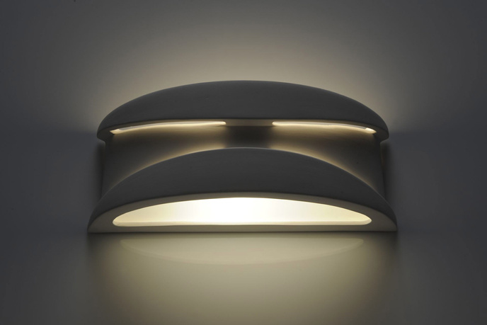 APOLLO keramisk vägglampa vit