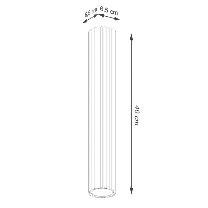Plafond KARBON 40 svart + 1x LED-lampa GU-10 4000K Kall 7W 530lm