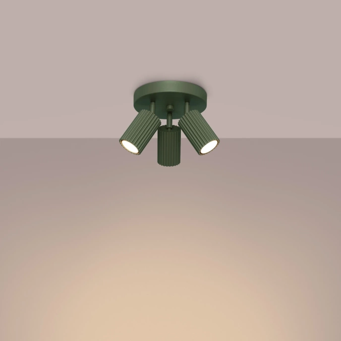 Plafond KARBON 3P olivgrön