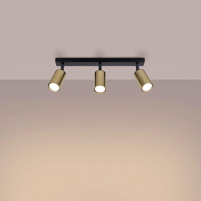 Taklampa WINX 3 svart/cooper