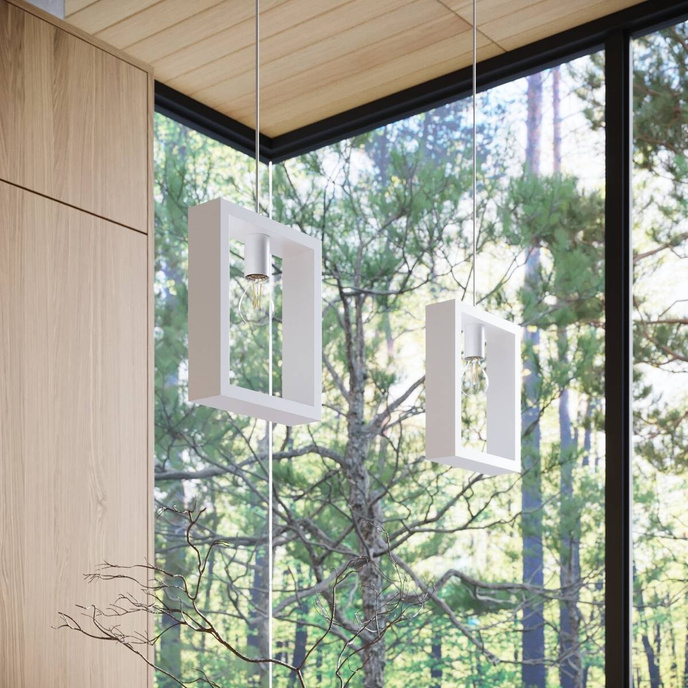 ARIES taklampa vit + 1x LED-glödlampa E27 3000K 7W 760lm