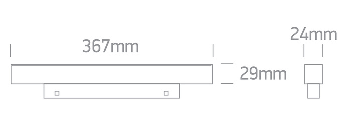 LYST 367 svart LED 3000K 18W 1440lm