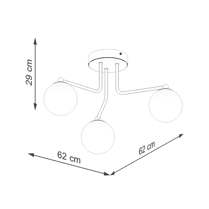 Ljuskrona ASTRAL 3 vit + 3x LED-lampa G9 4000K kall 4,5W 460lm