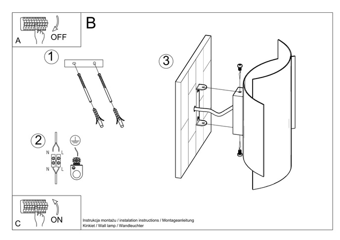 Vägglampa IMPACT svart + 1x LED-lampa G9 3000K varm 4,5W 510lm