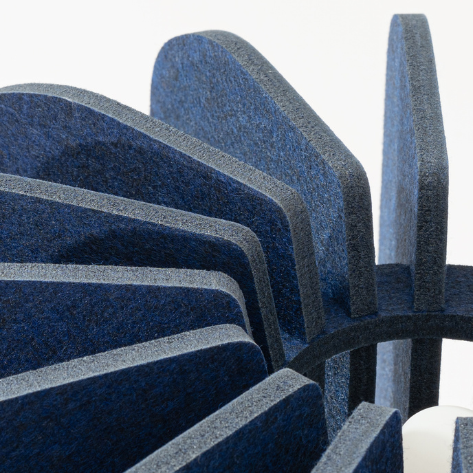 Golvlampa MULA 45 marinblå