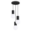 HALO 3P taklampa svart + 3X LED-lampa G9 3000K varm 4,5W 450lm