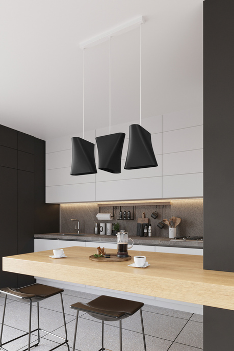 Ljuskrona BLUM 1 svart + 1x LED-lampa E27 3000K varm 7,5W 620lm