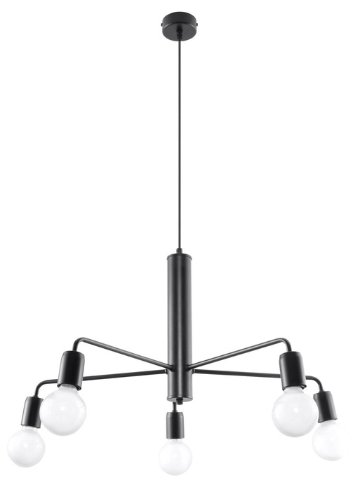 Ljuskrona DUOMO 5 + 5x LED-lampa E27 4000K Kall 7,5W 650lm
