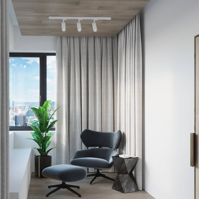 Taklampa, 3 spots, 3-fas strömskenor, DIREZIONE